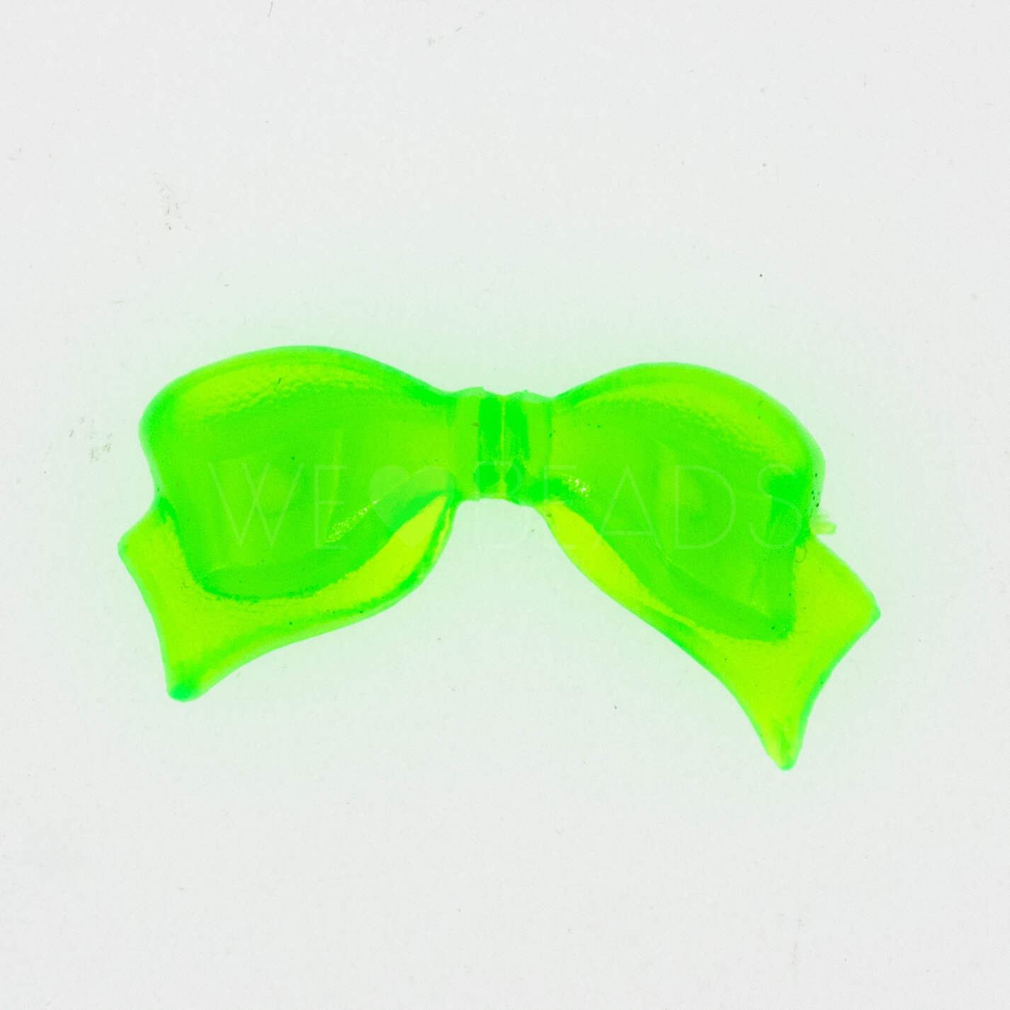 21x10  Ribbon bead - neon grün with bubbles Opal