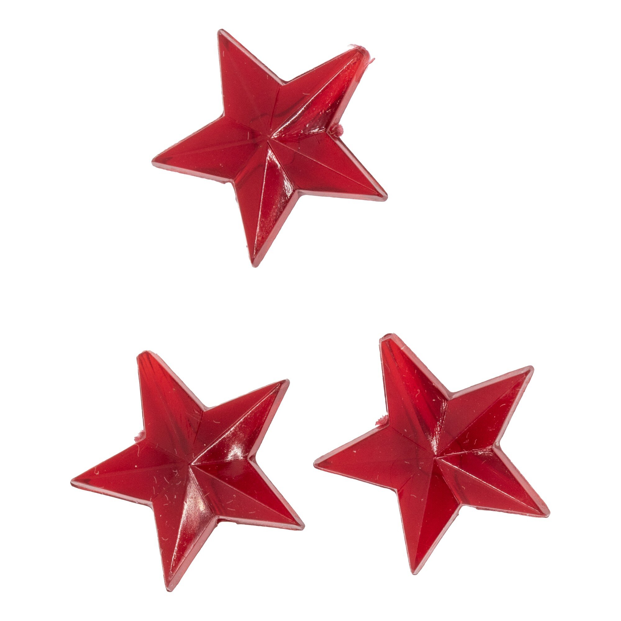 14mm Star Beads in red