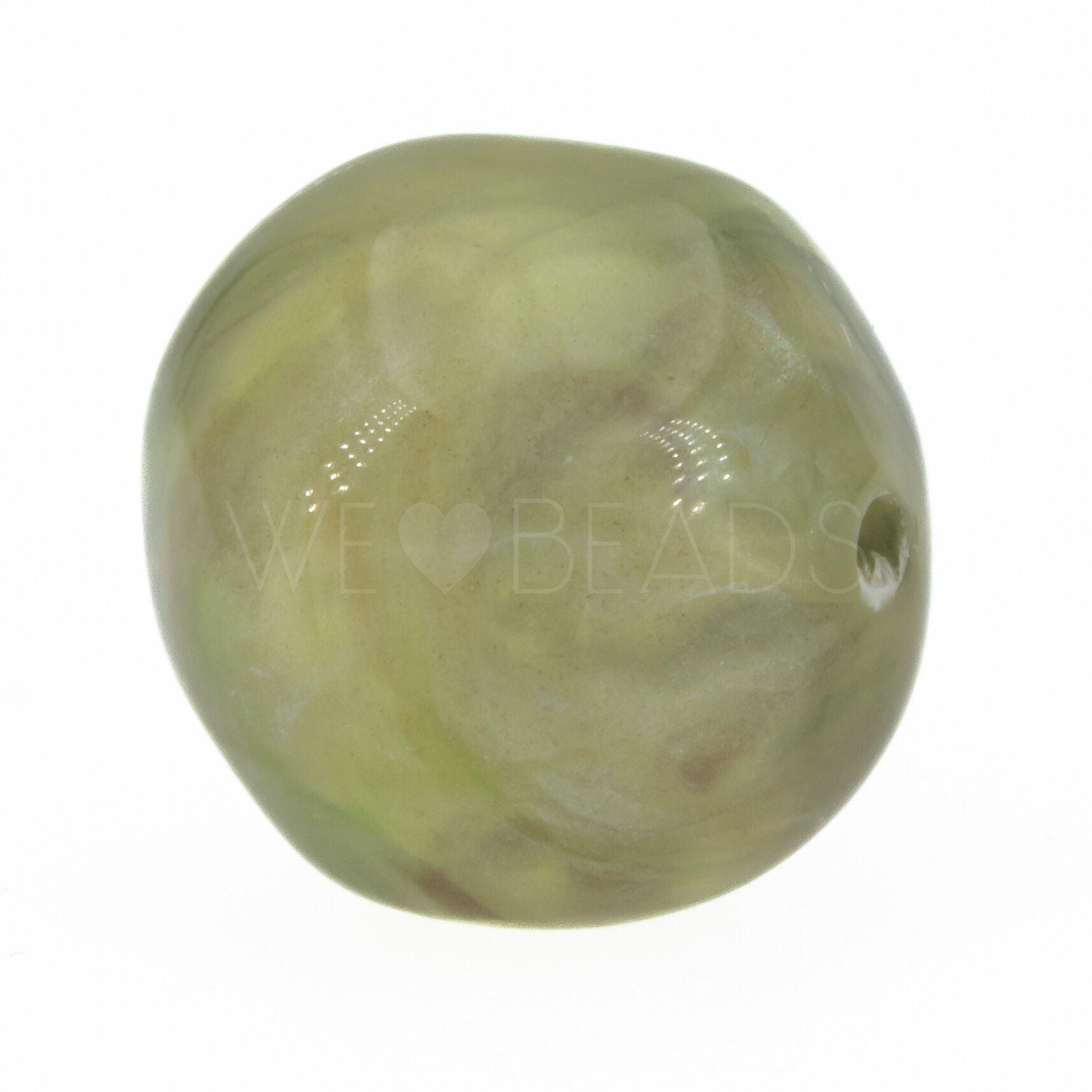 15mm baroque Beads- light jade goldshadow Marbled