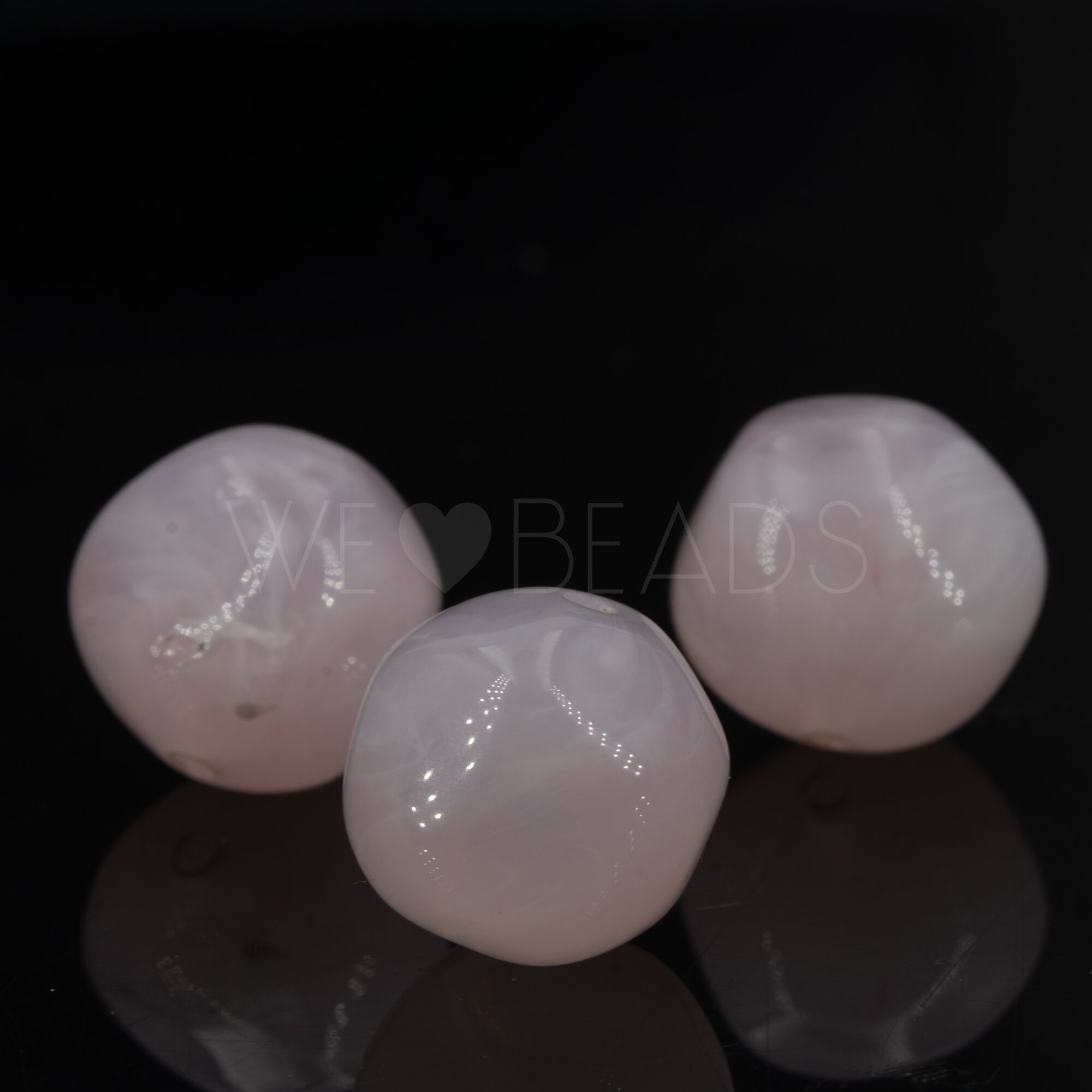 15mm baroque Beads- rose Marbled