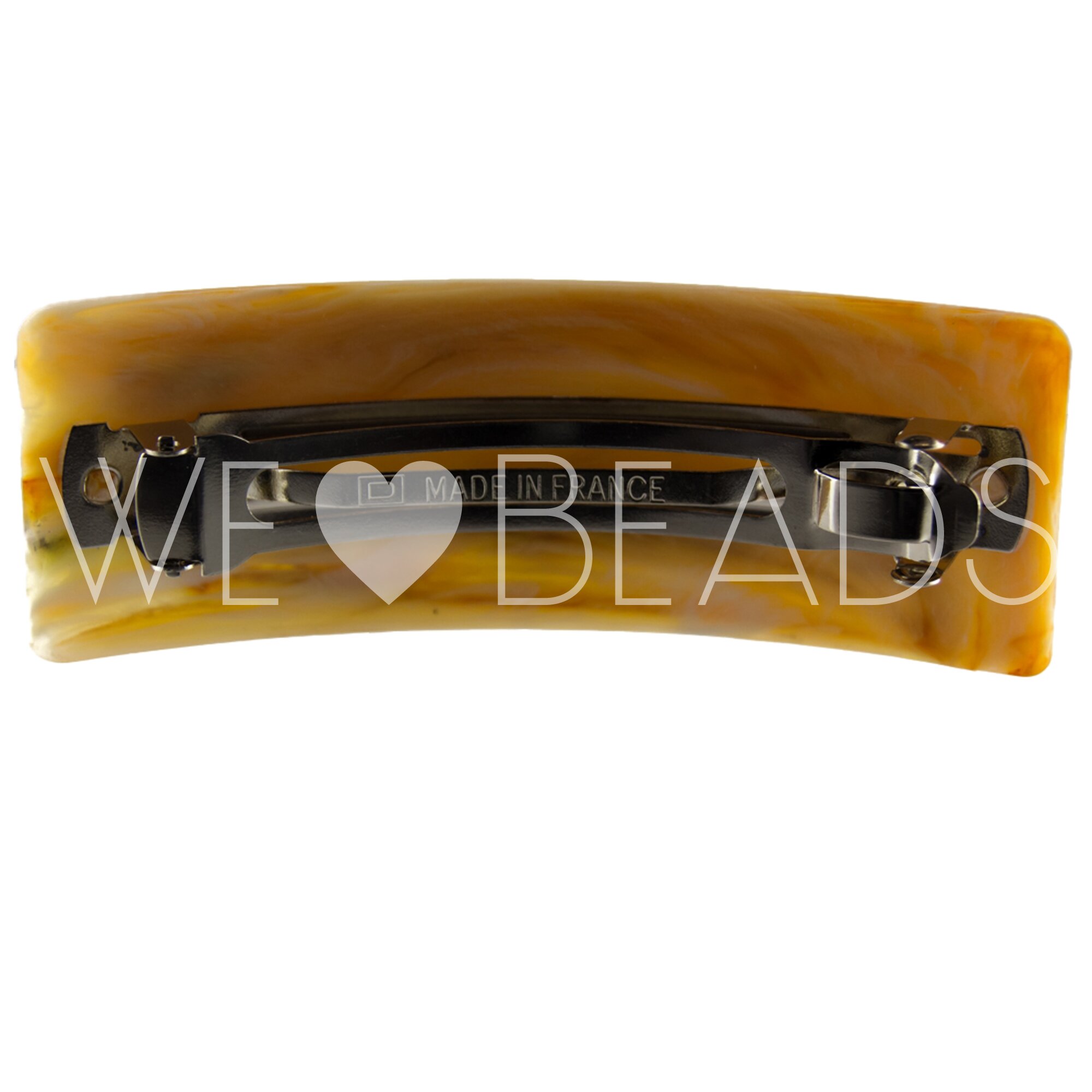 Patentclip rectangular in amber , medium