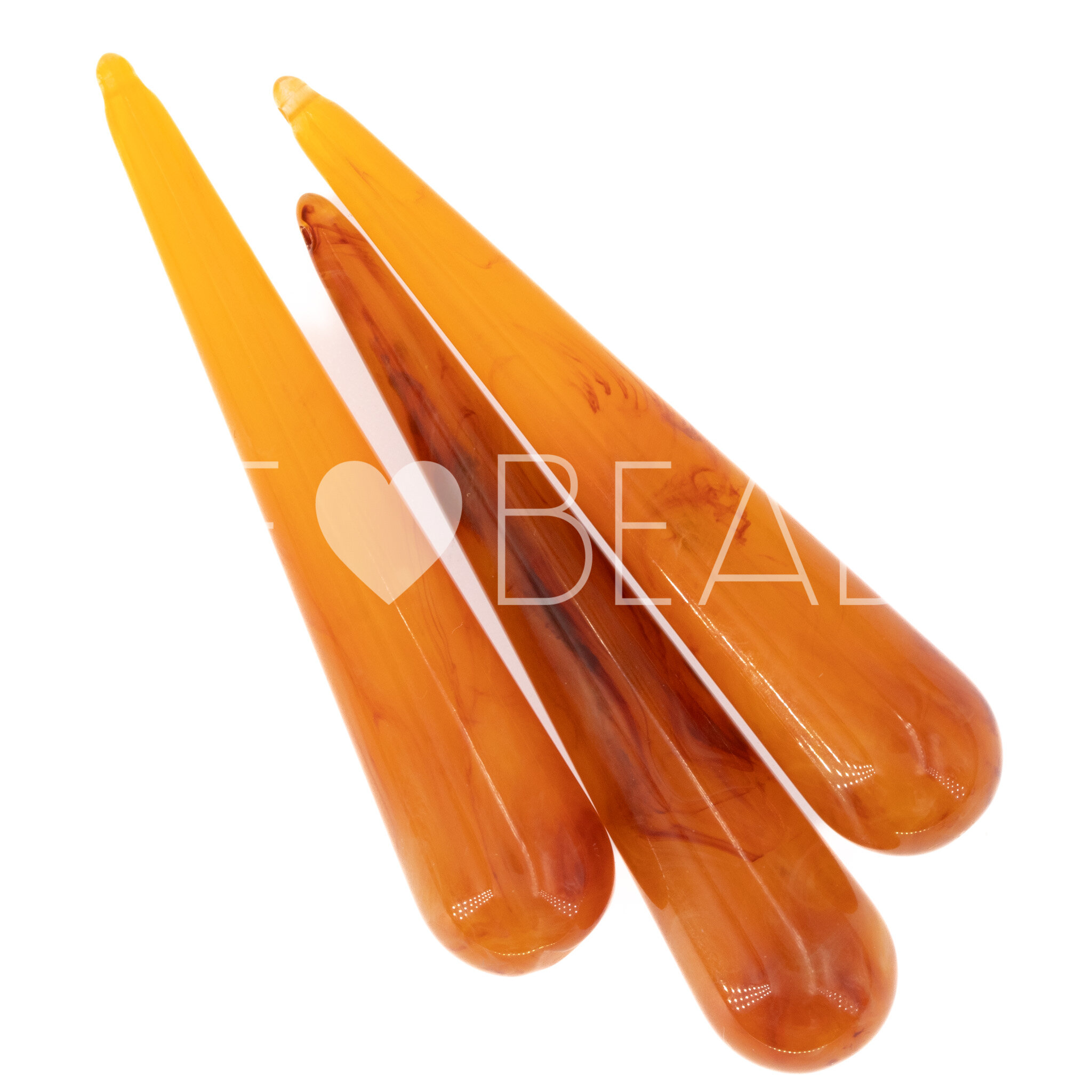60x12 Perle Tropfen in bernstein 