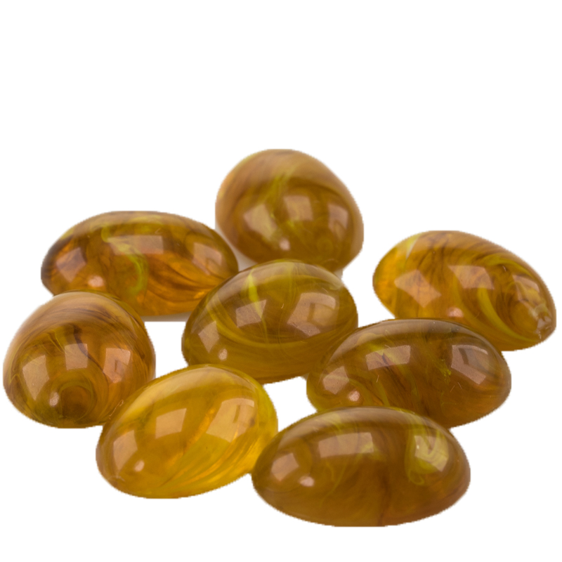 25x18 oval Cabochon in braun  