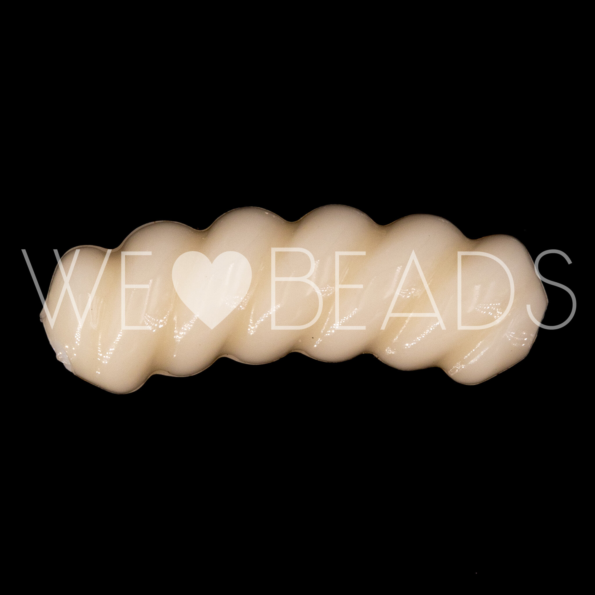  tube Beads in ivory Opaque