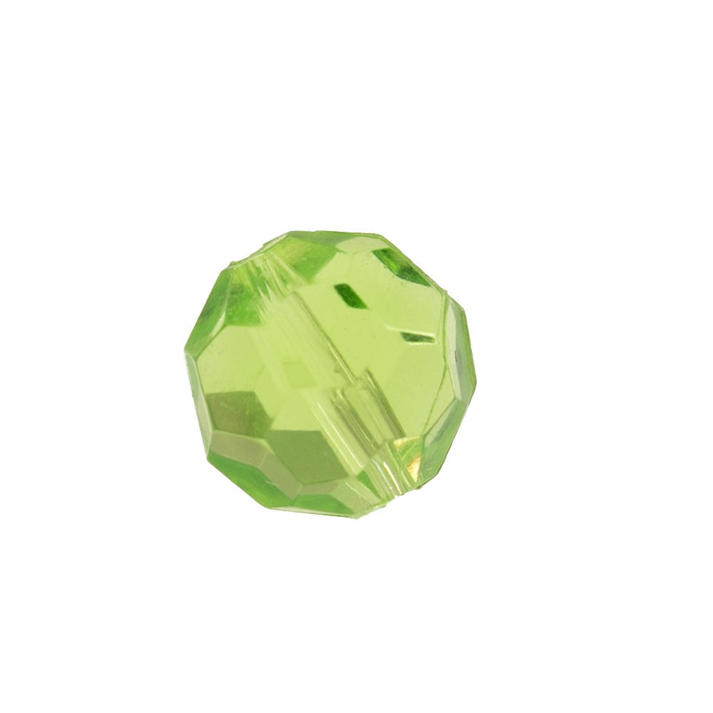 10mm  facettierte Rundperle in  blaugrün Transparent