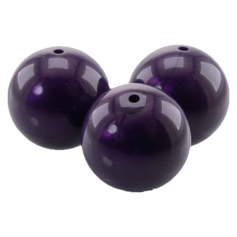 25mm Rundperle in  horizont blau Satt