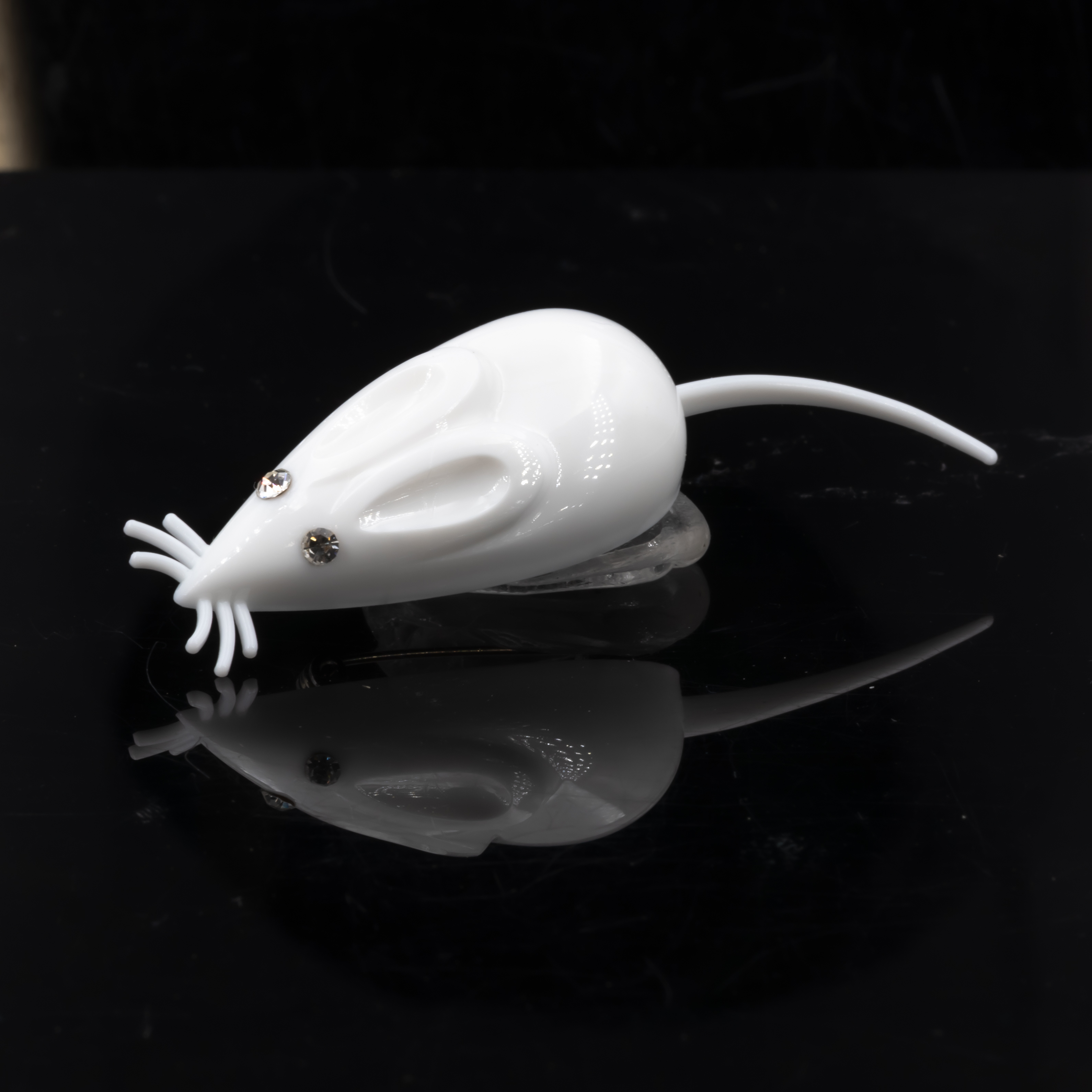 68mm Maus Cabochon in weiss