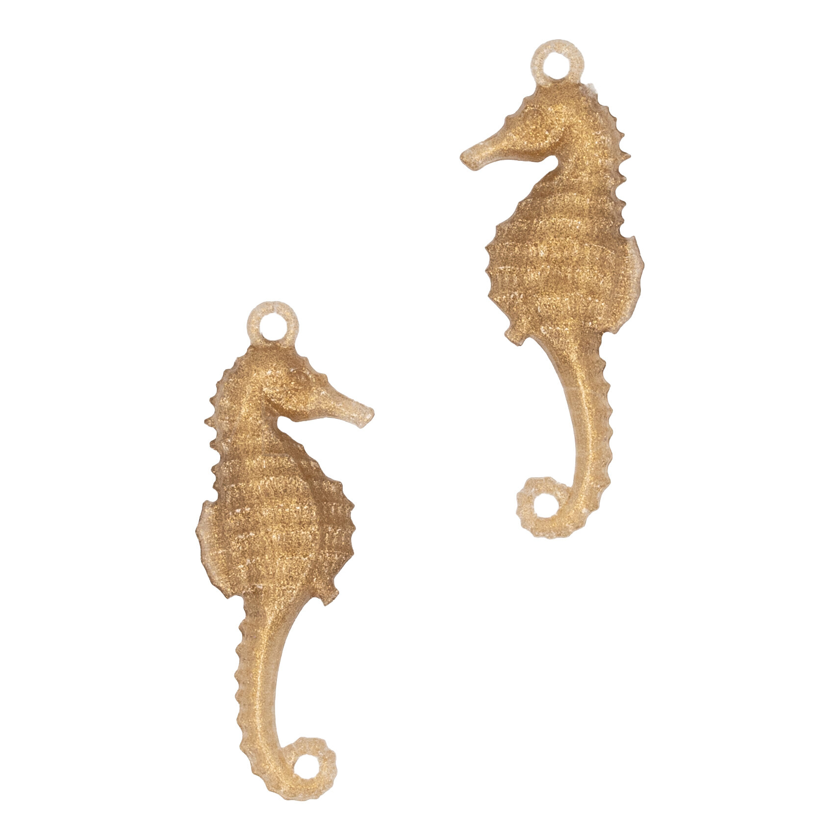 28x10 seahorse Charm in goldbase