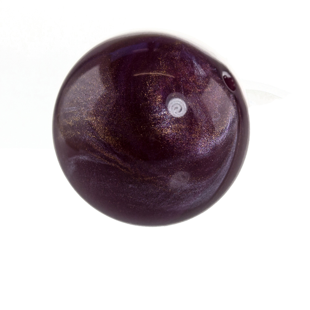 18mm Roundbead in  purple-gold Marbled