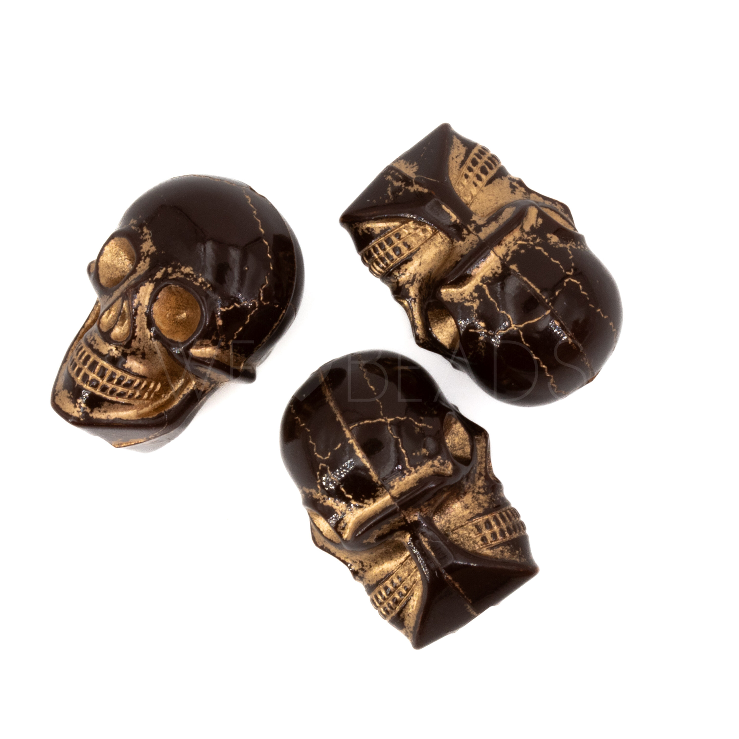 20x14 Totenkopf Perle in schwarz