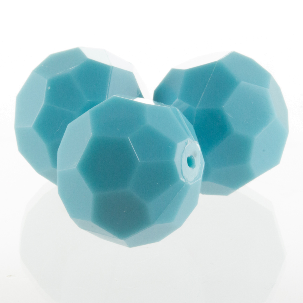 4mm  facettierte Rundperle in  türkis Satt