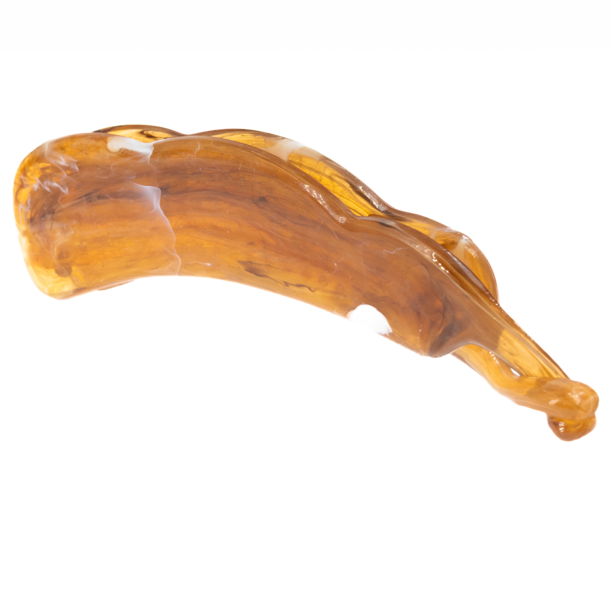 10cm Bananenspange in horn Marmor, medium