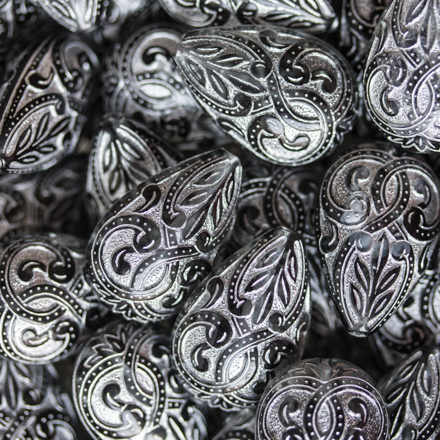 27x18 drop - black Opaque, Frosted