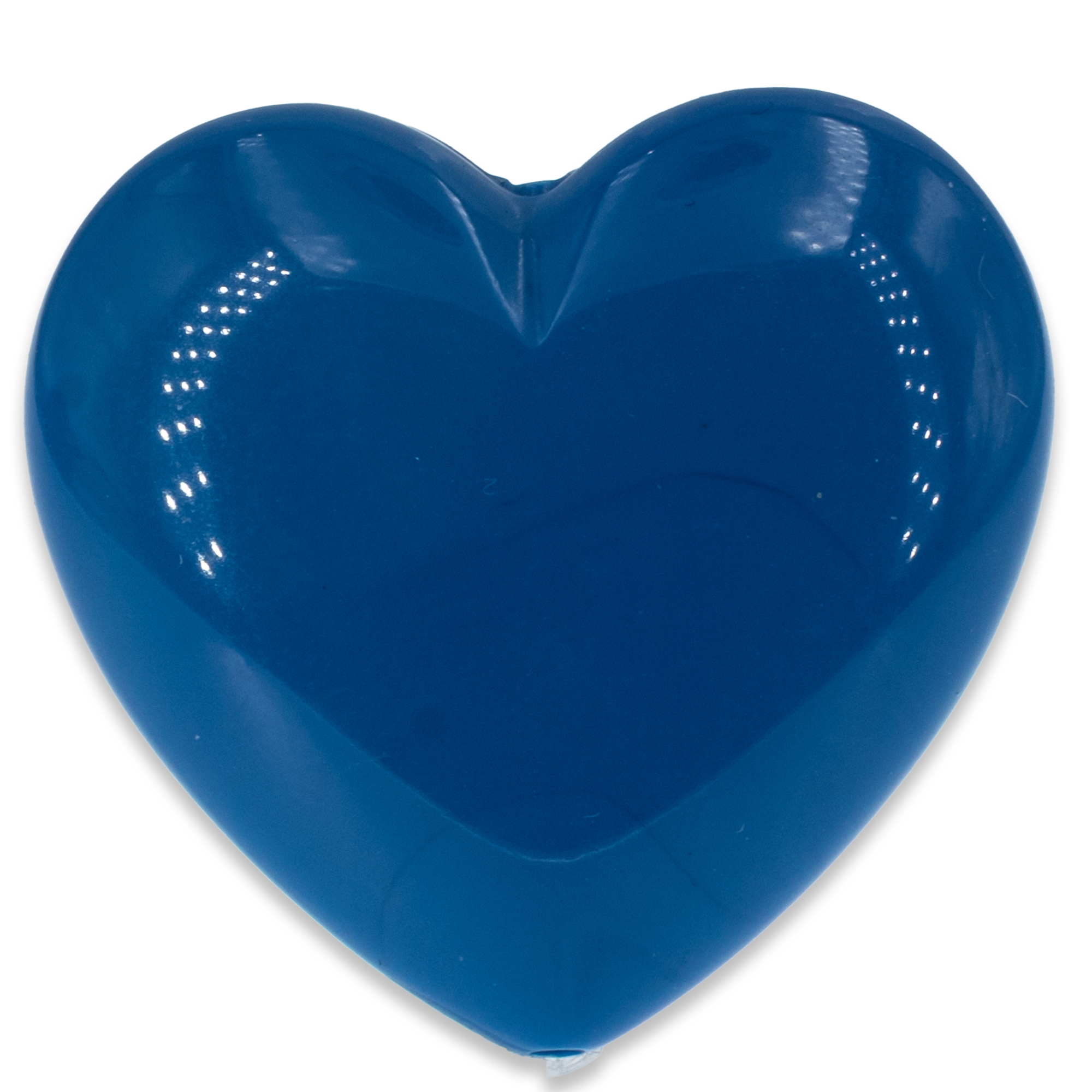 28mm Herz-Perle in blau Satt