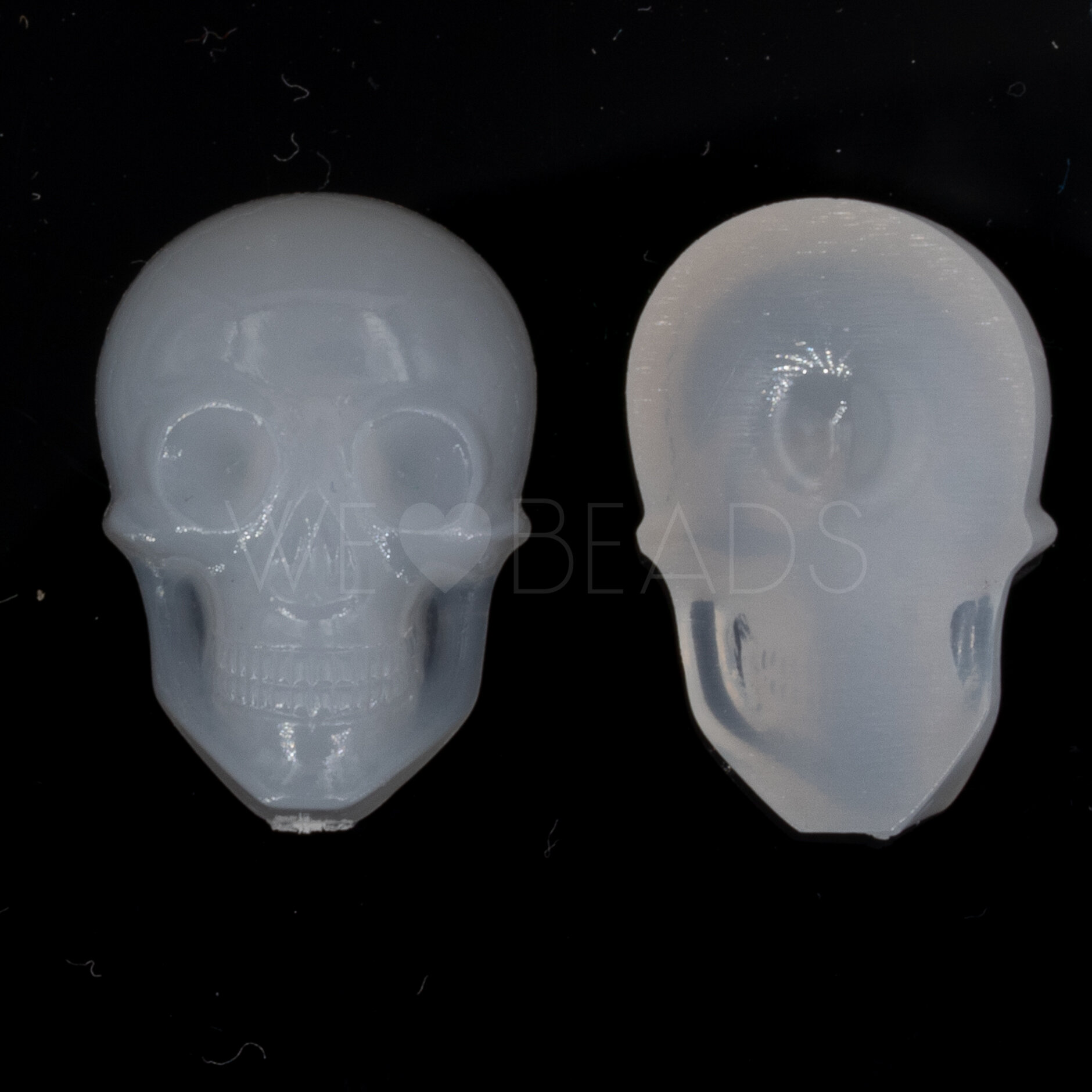 20x14 Cabochon Totenkopf in weiß 