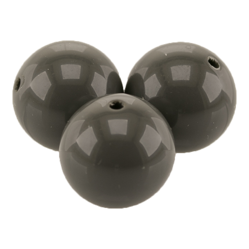 10mm Roundbead in gunmetal grey Opaque