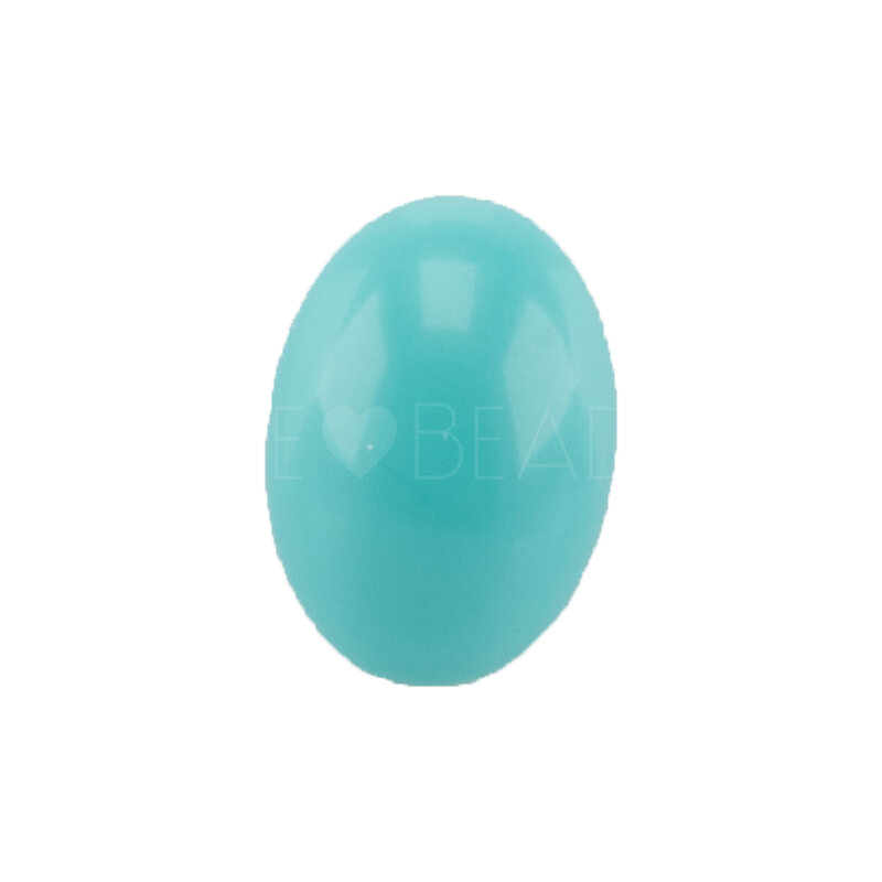 18x13 Cabochon oval in light turqoise