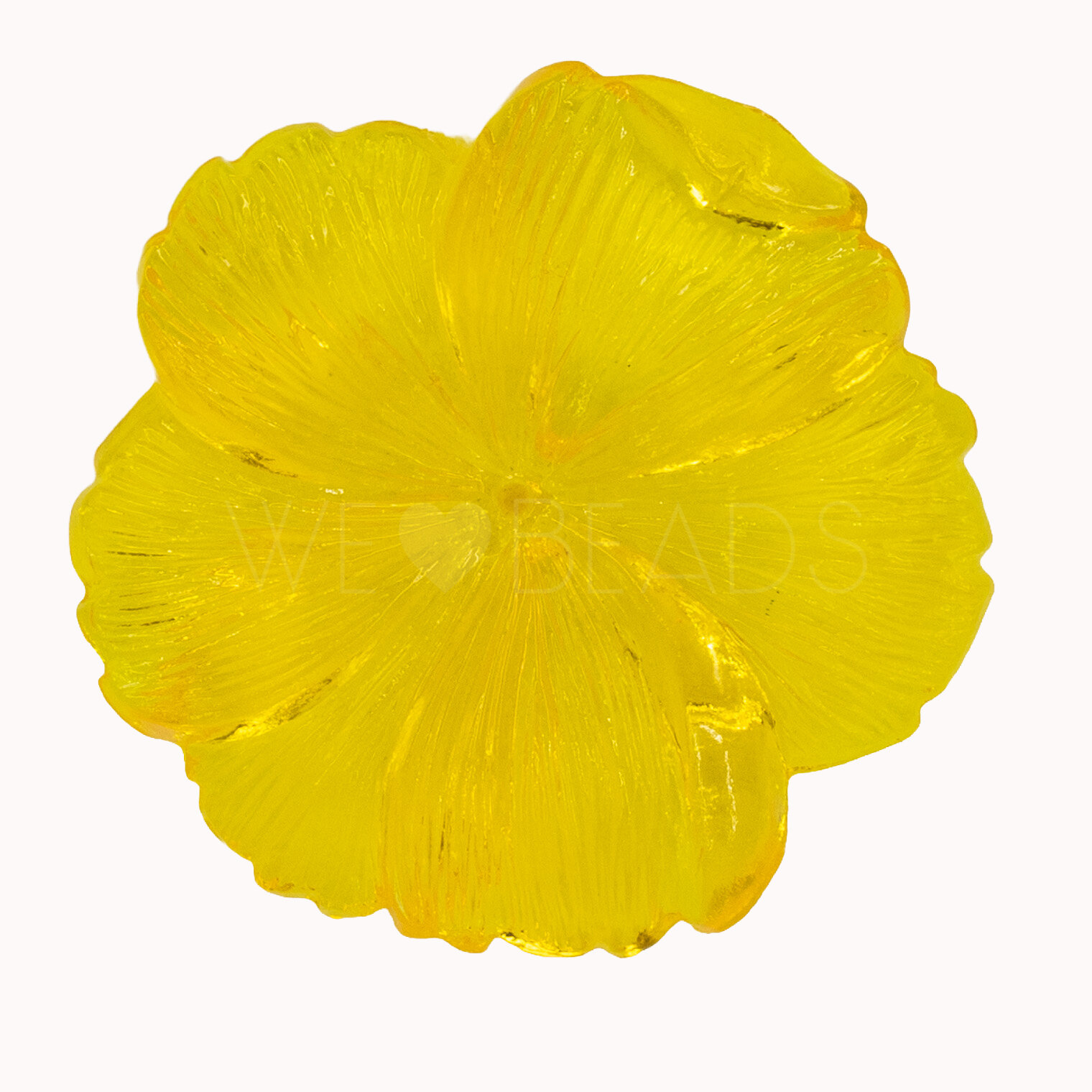 33mm Blume Perle in gelb