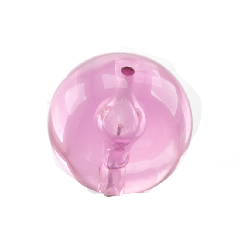 22mm Rundperle in  pink Transparent