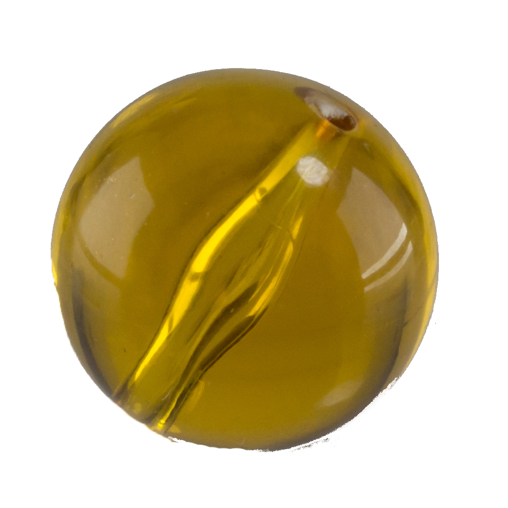 20mm Roundbead in golden amber Opaque