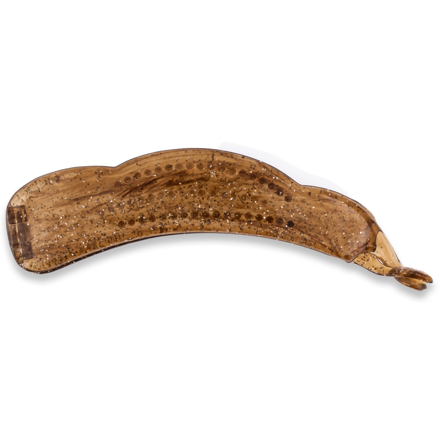 13cm Bananaclip in caramel glitter Large