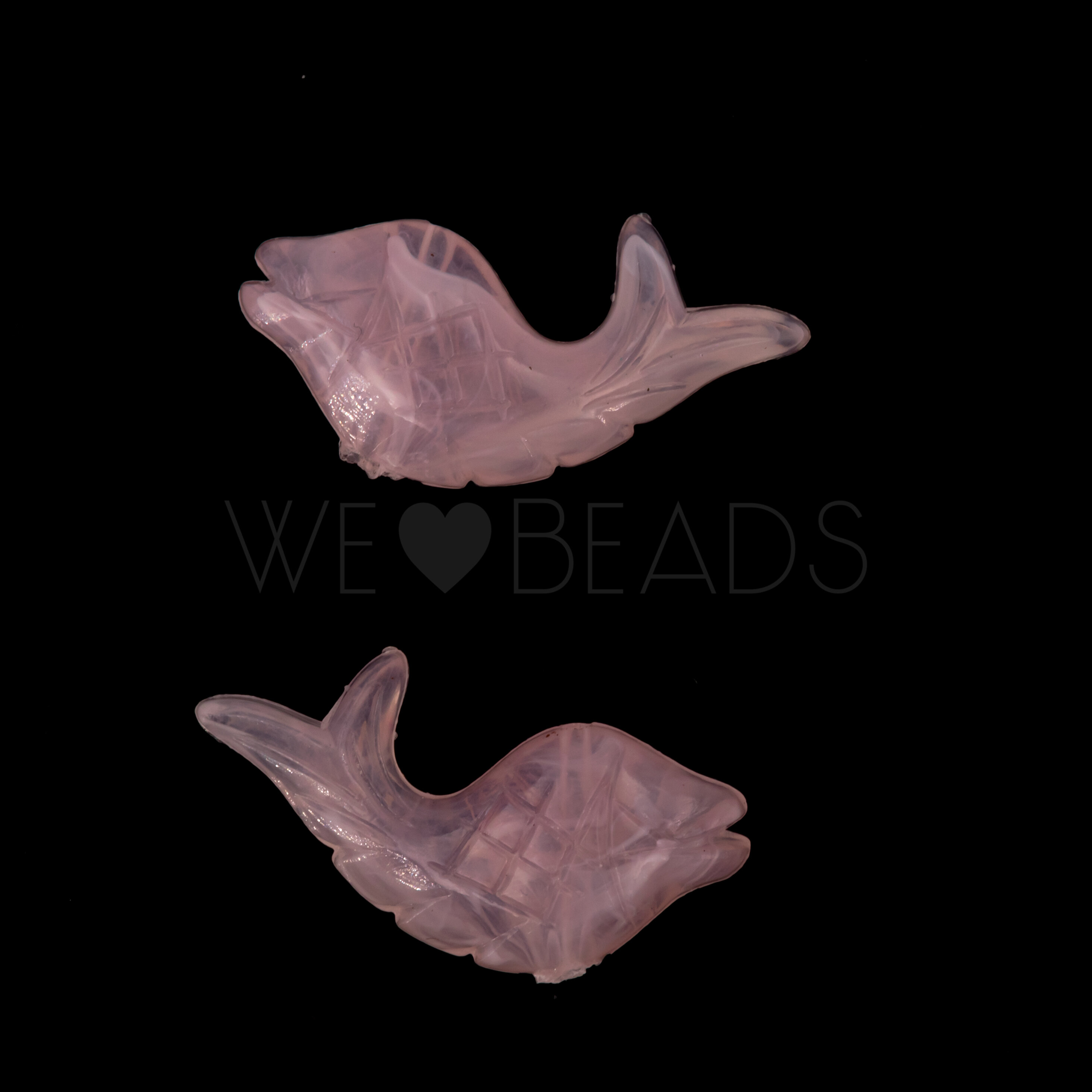 30x15 Fisch Perle in rosenquarz effekt