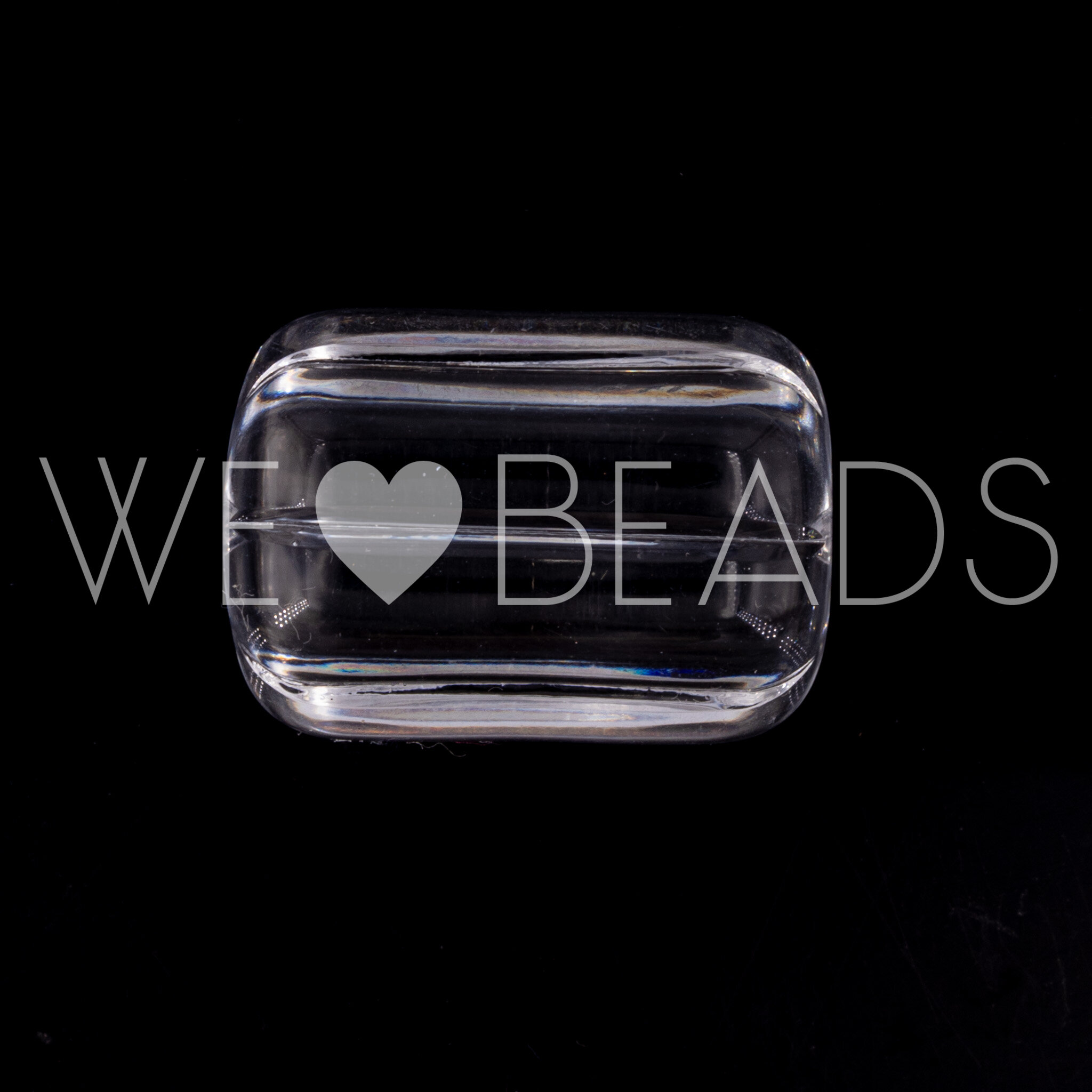 25x18 Walzen Perle in Kristall Transparent