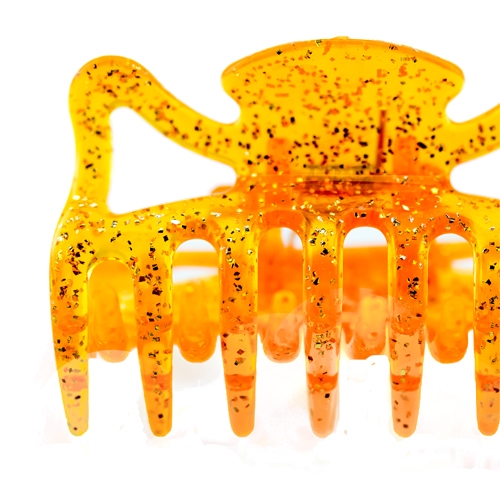 Hairclip in neon orange, medium