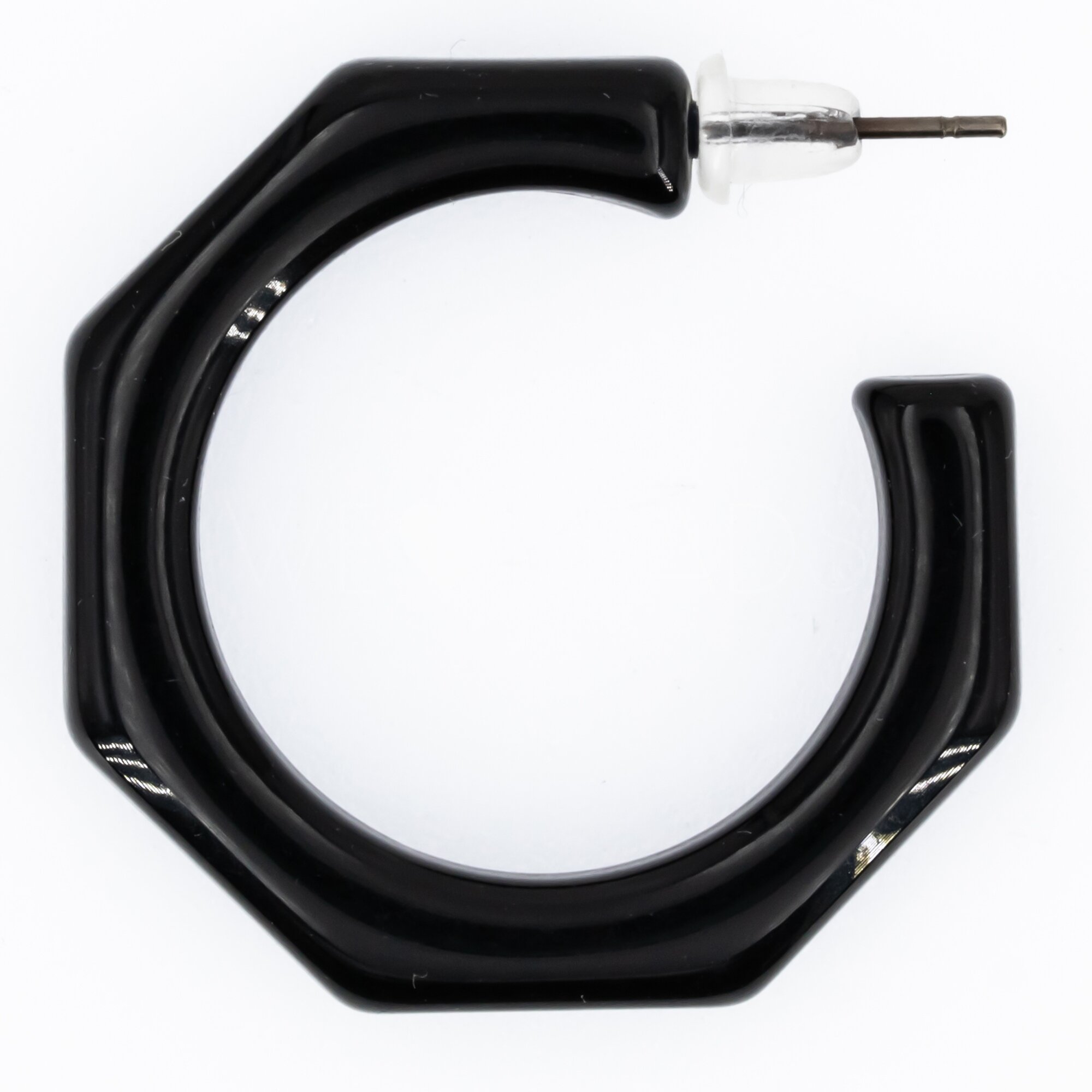 32mm Hexagon Hoop in black