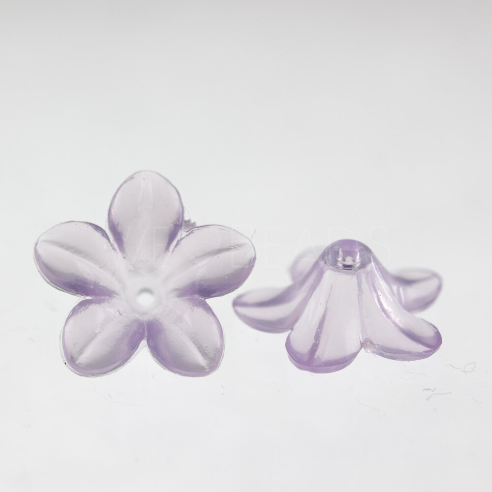 14mm Flower Beads in pastell lavender