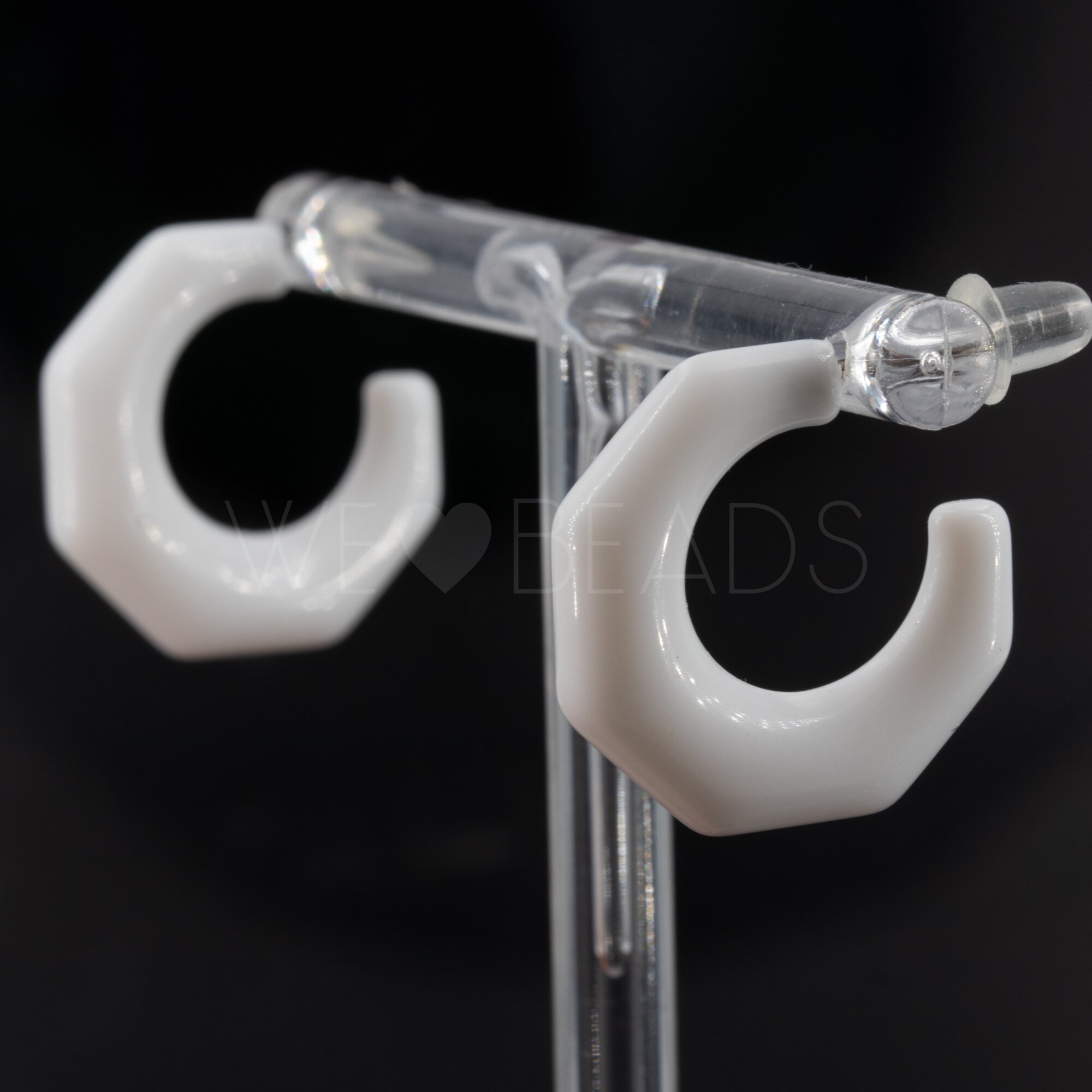 20mm Round Hoop in white