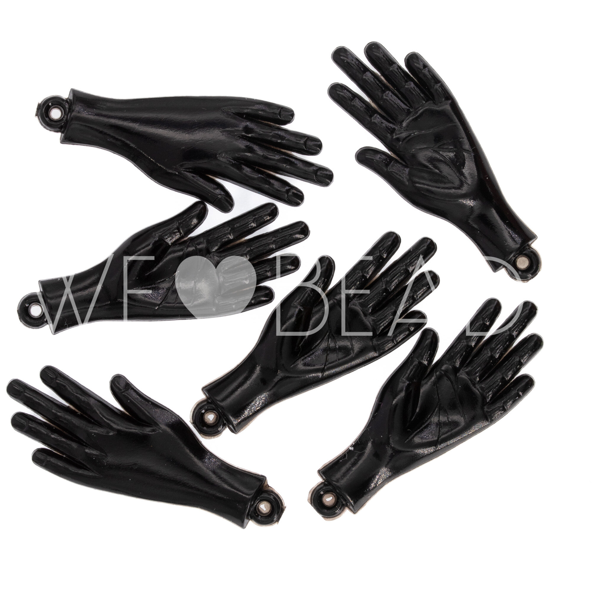 40x16 Hand Anhänger in schwarz Satt