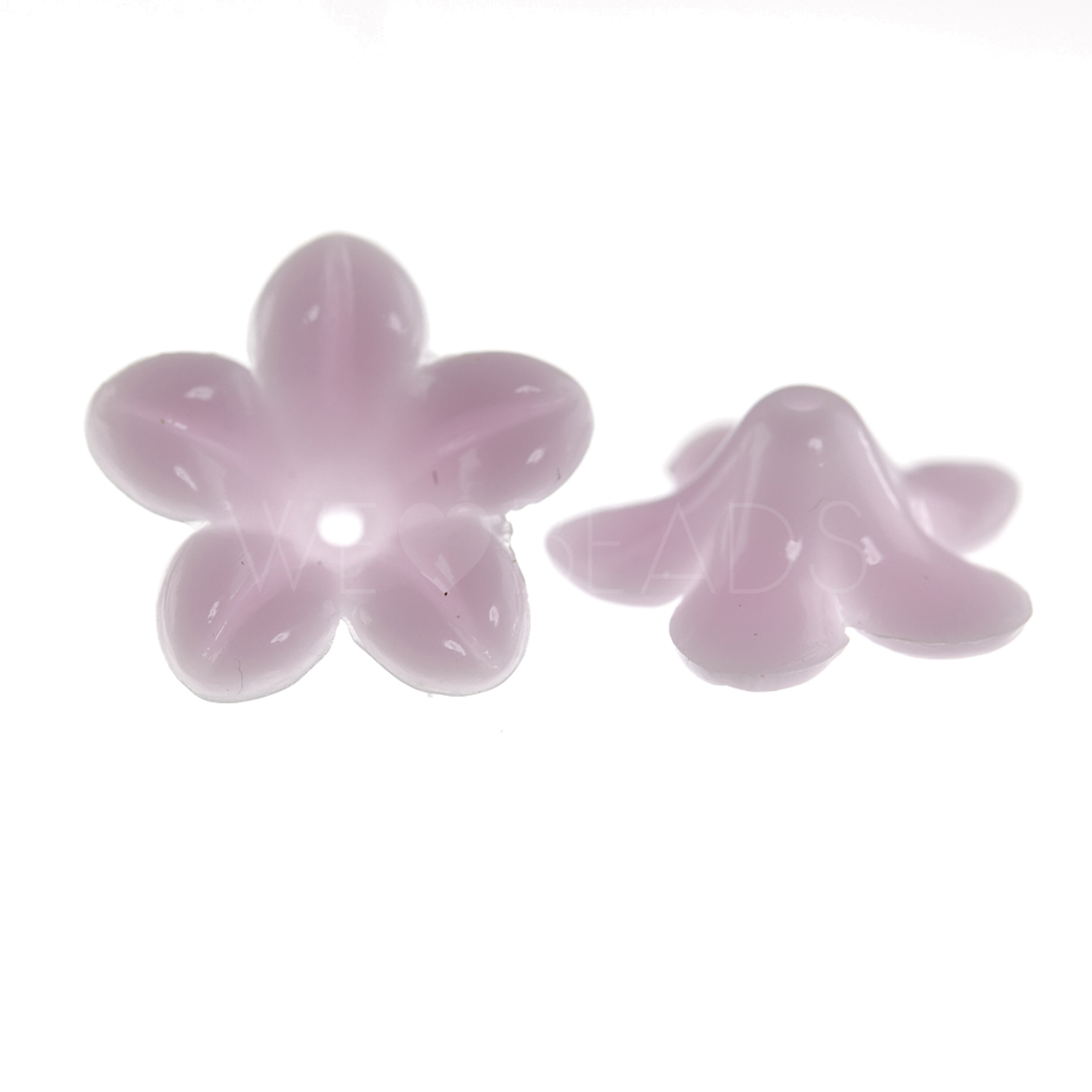 14mm Flower Beads in rose 