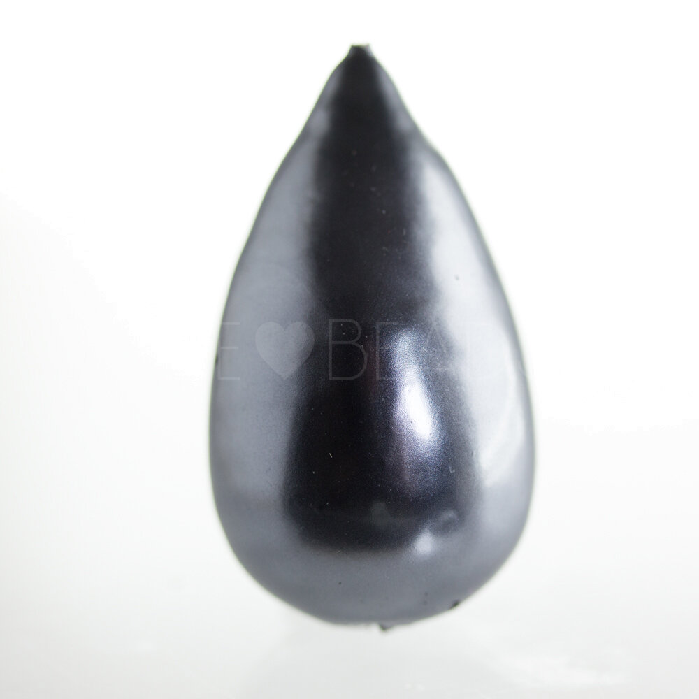 40x23 drop Paper-Mache Bead in bloodstone powder