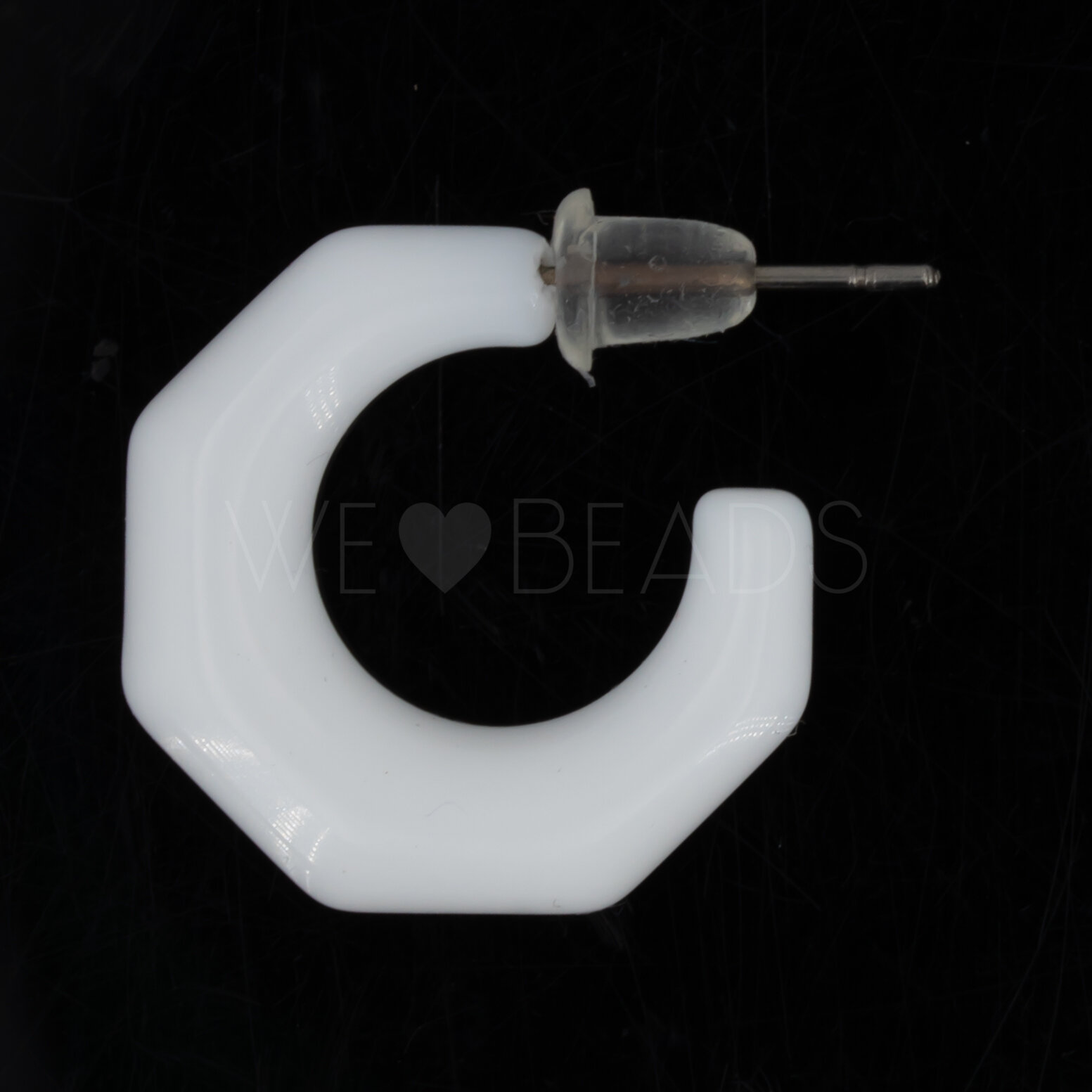 20mm Round Hoop in white