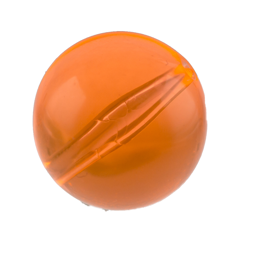 22mm Rundperle in  neon orange Transparent