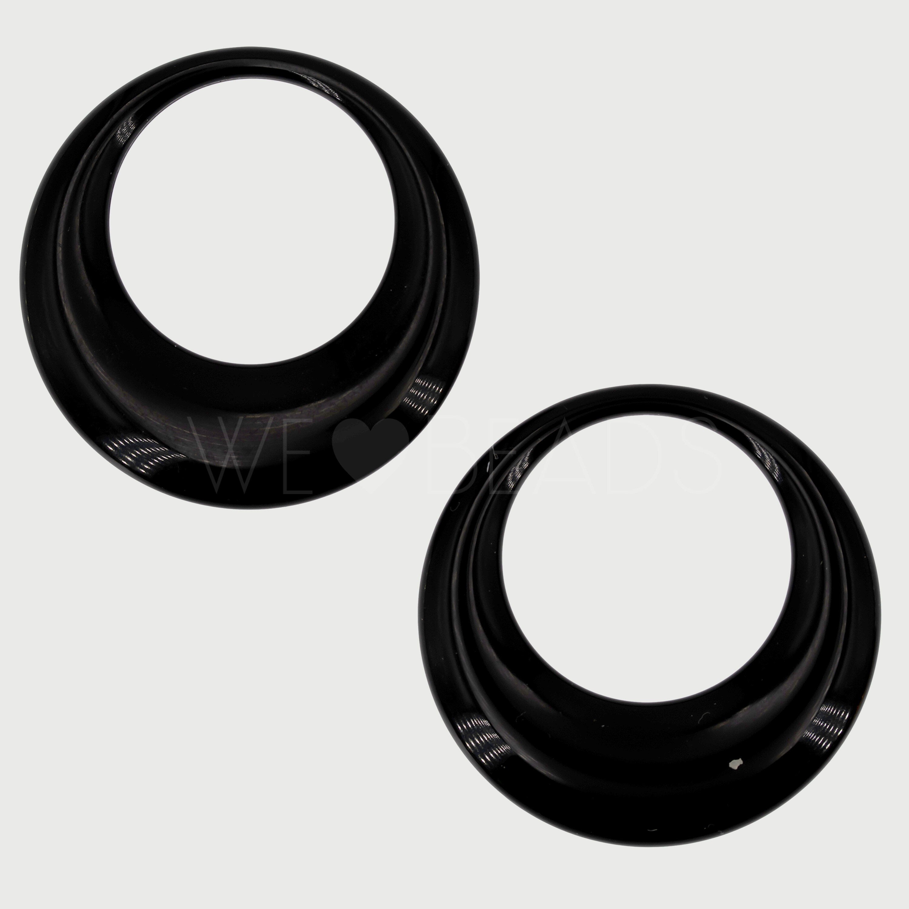 44mm Rund Ring in schwarz