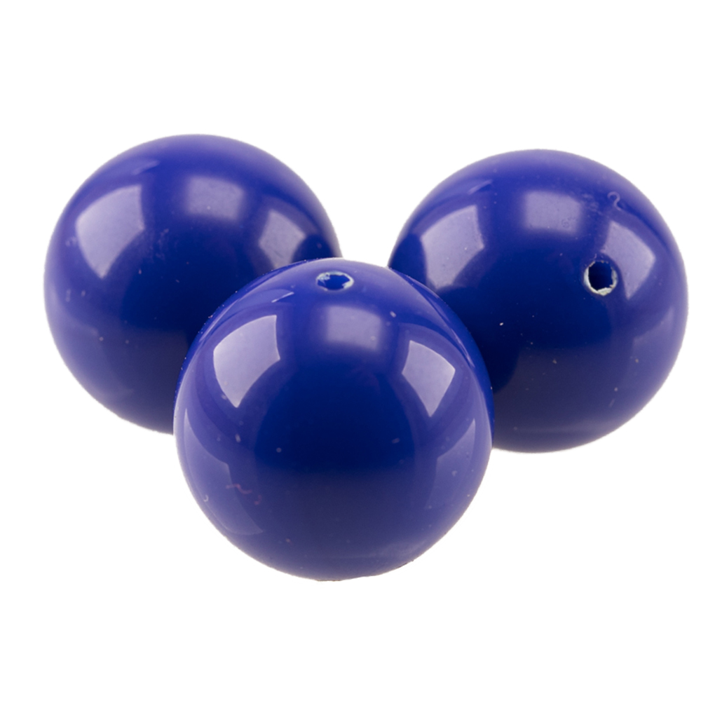 14mm Rundperle in  indigo blau Satt