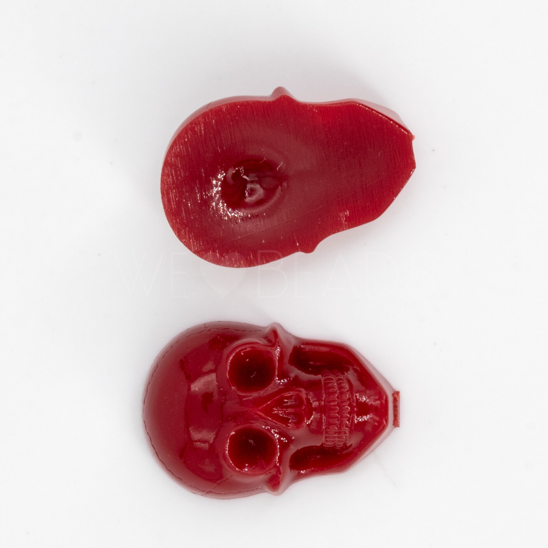 20x14 Cabochon Totenkopf in blutrot