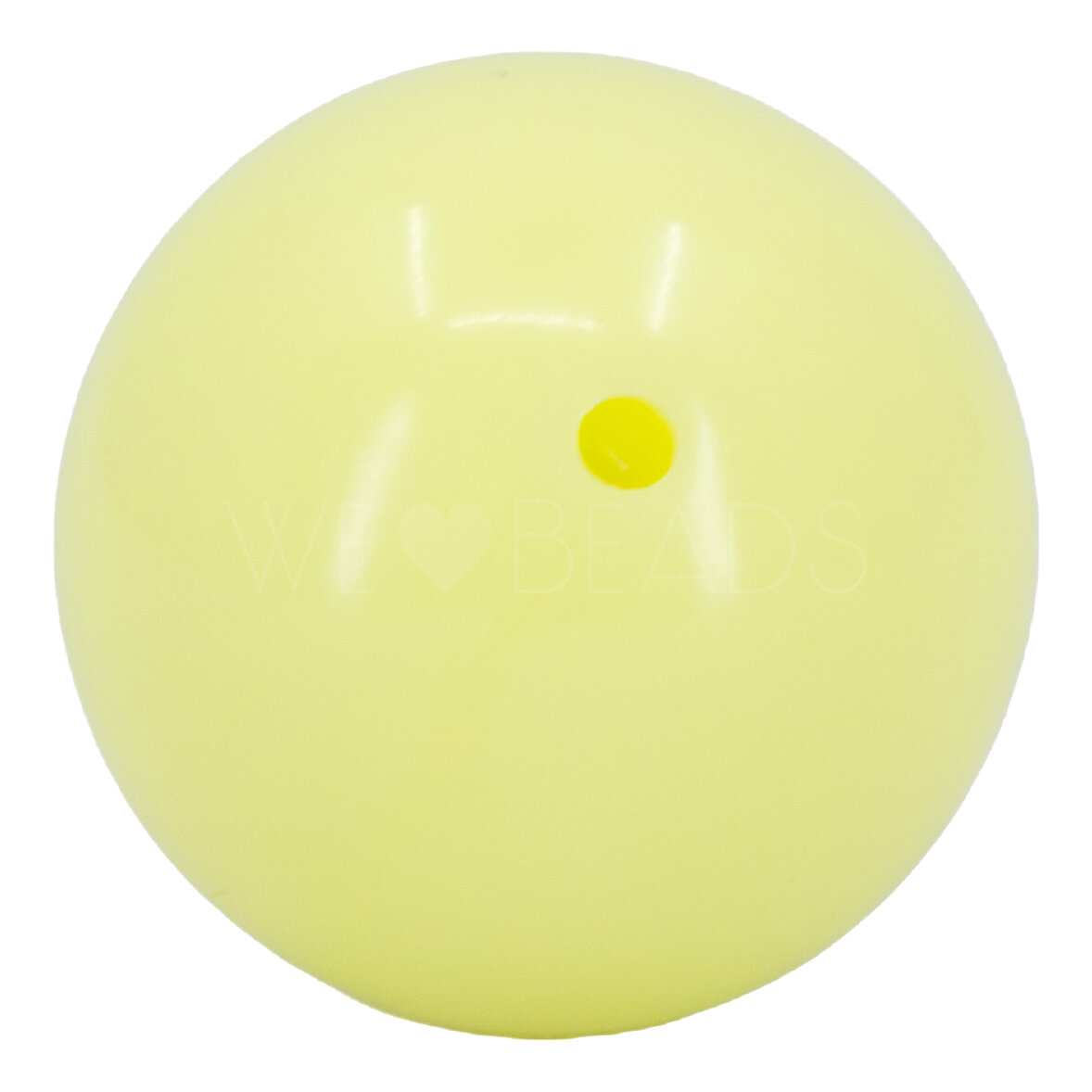 14mm Roundbead in light yellow Opaque
