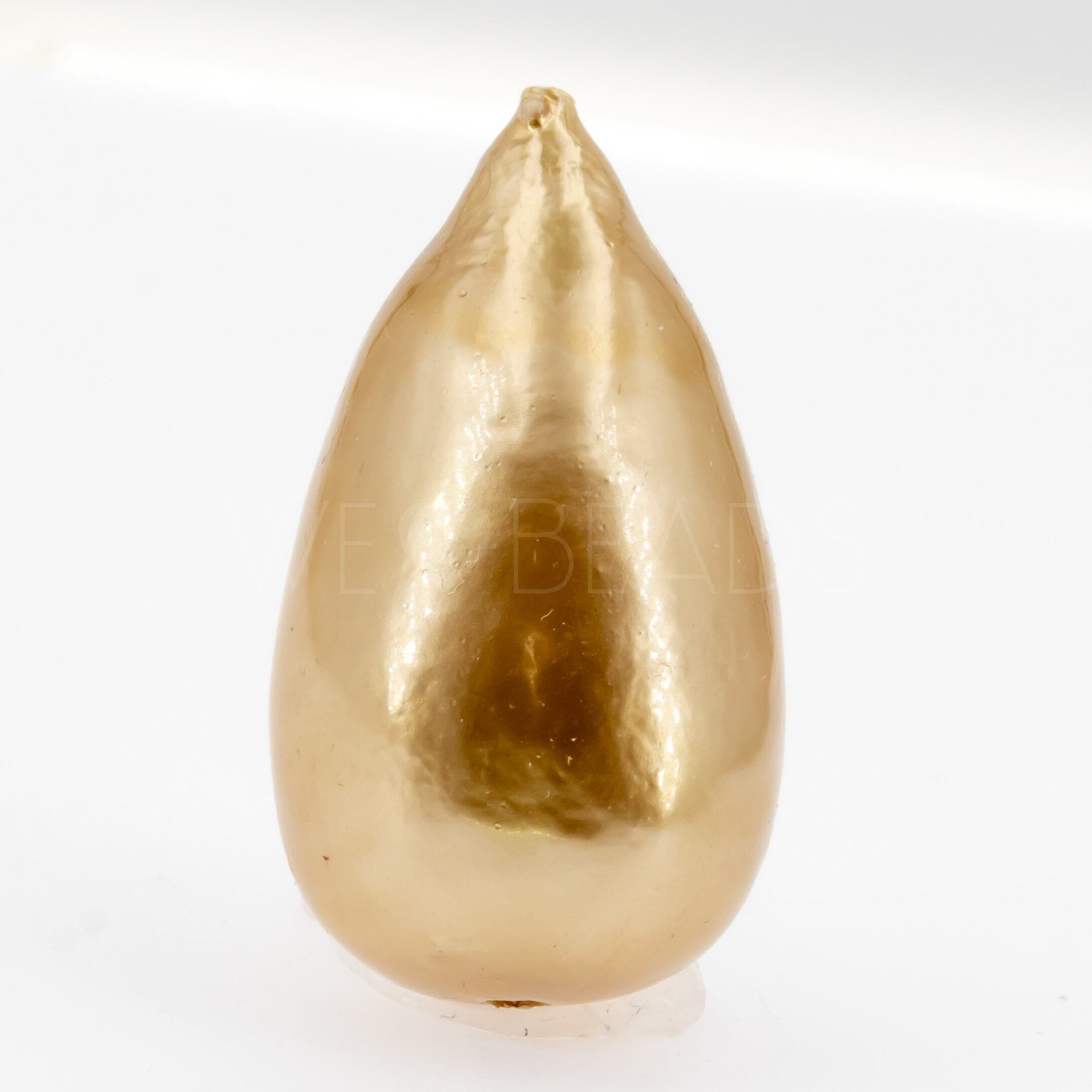 40x23 Paper-Mache Bead Tropfen in helles pfirsich