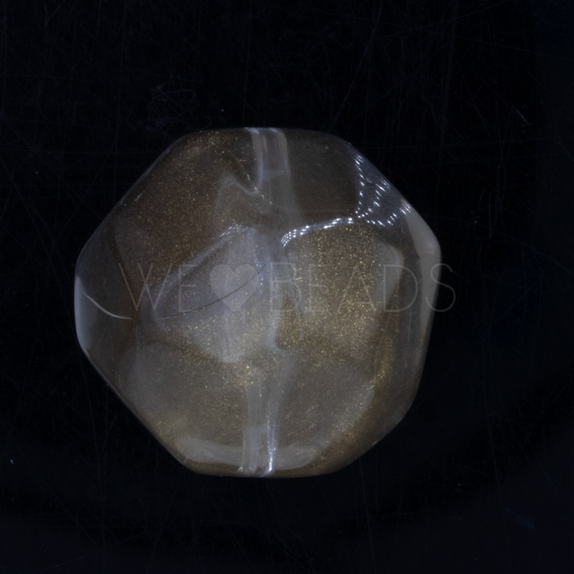 21mm Perle Barock in goldstaub kristall