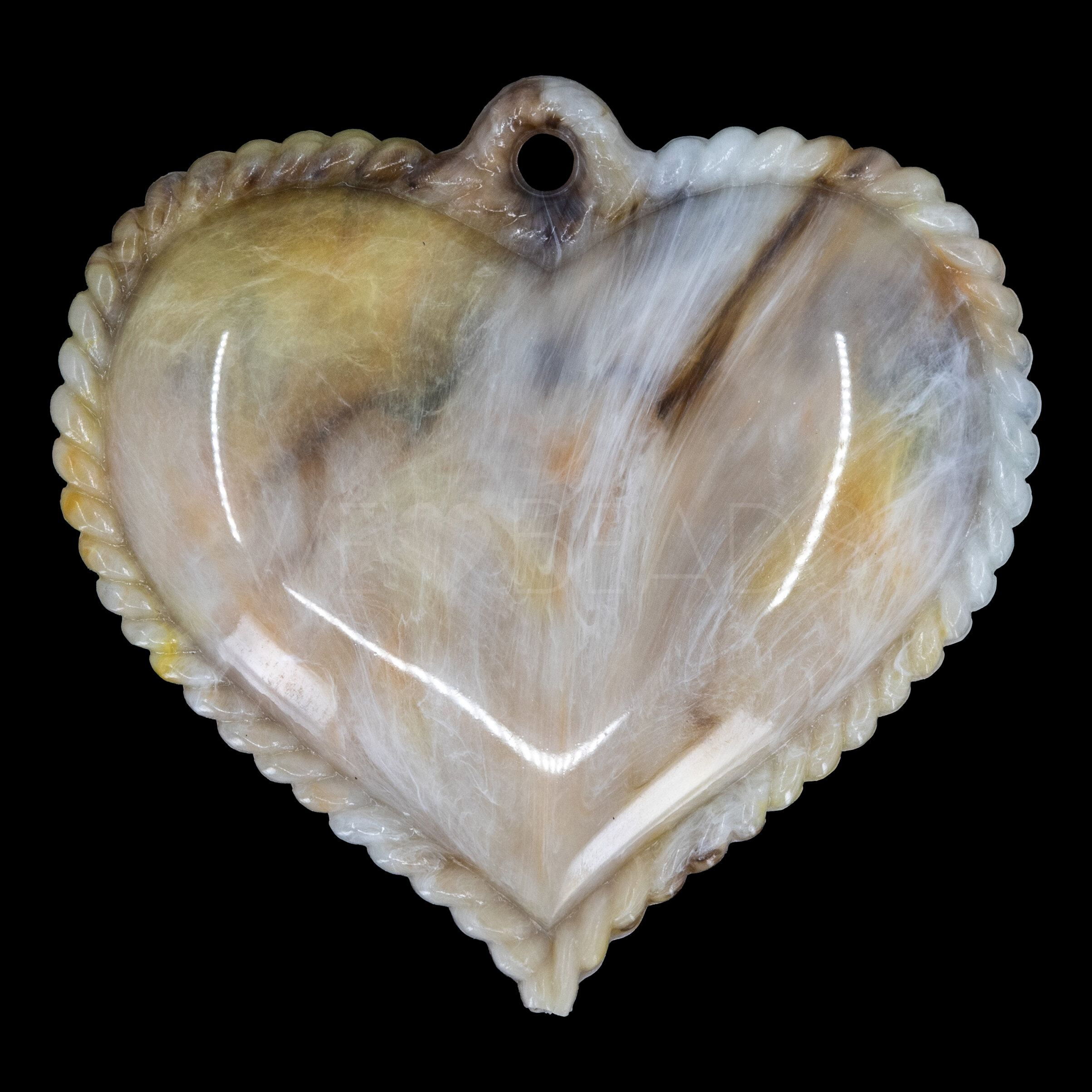 Heart Charm in camel