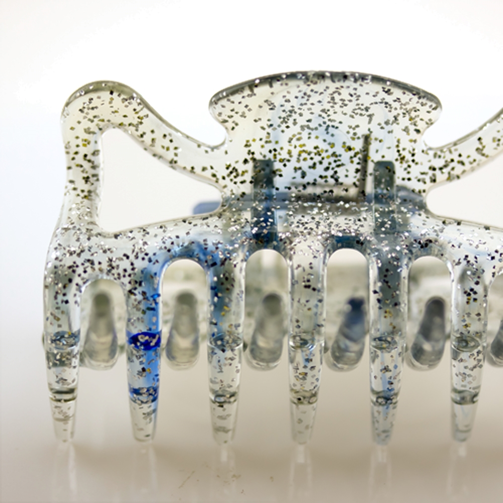 Haarklammer in Aqua , medium