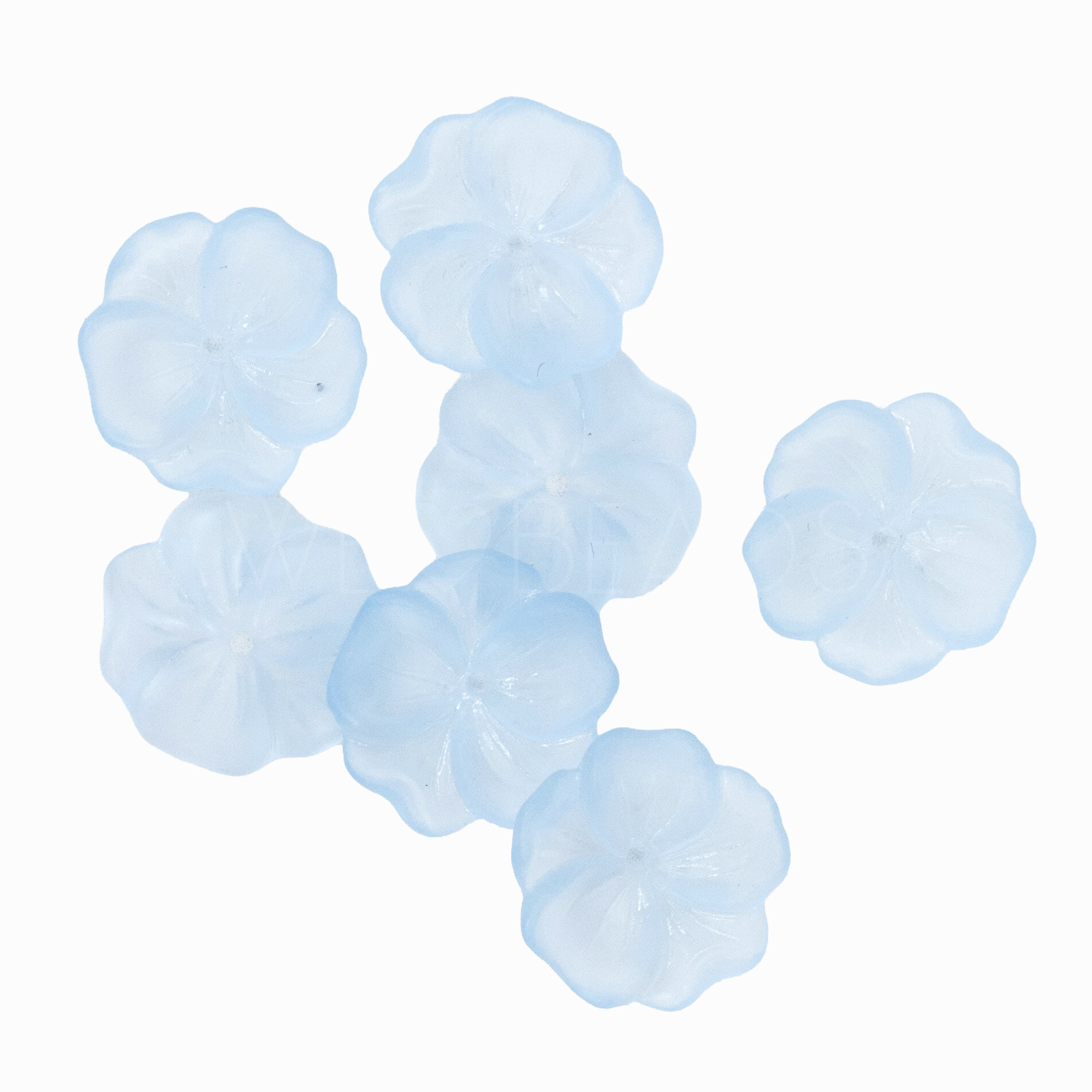14mm Flower Beads in air blue