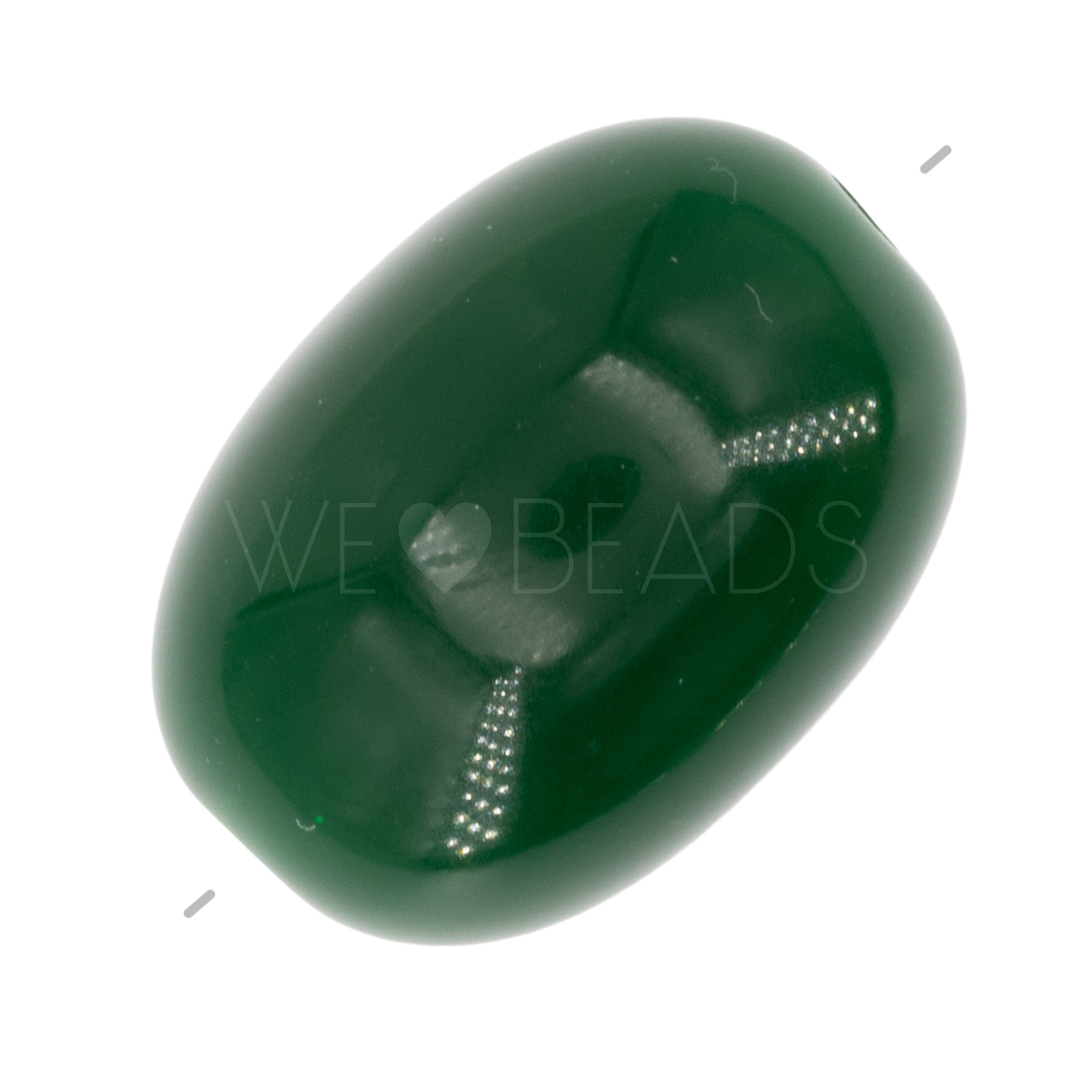 21x15 oval Perle in emeraldgrün