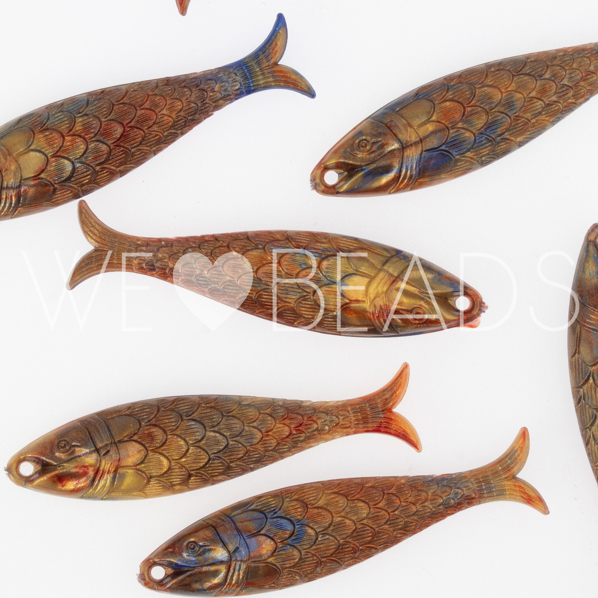 48x11 Fisch Charm in Molten Galaxy Marbled, Silk