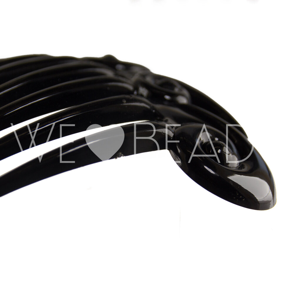 Hair Comb in black , Large