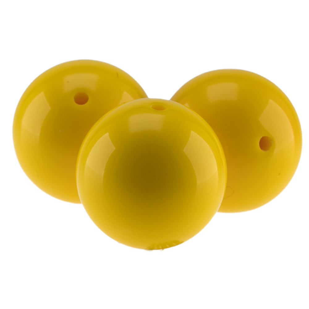 14mm Rundperle in  gelb Satt