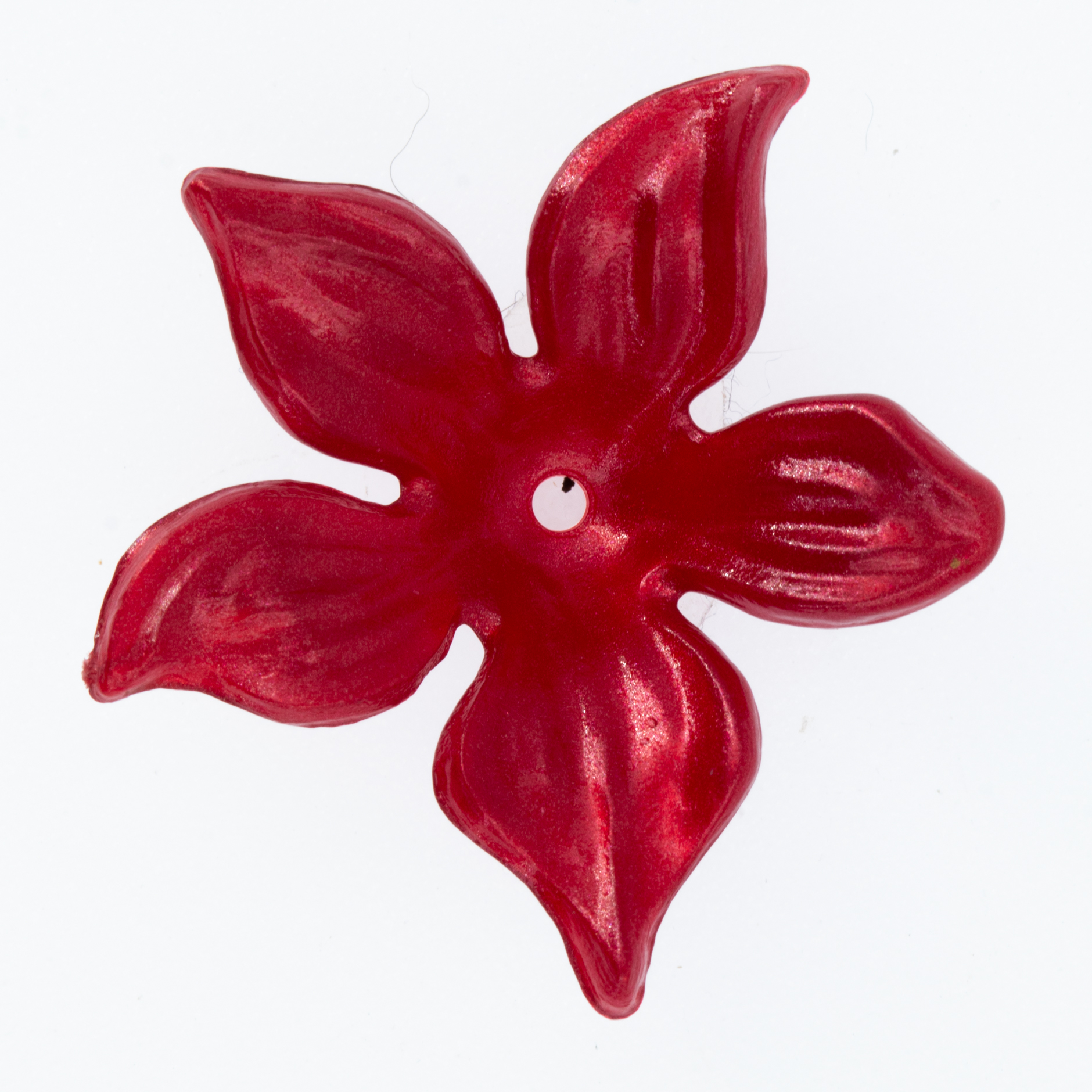 30mm Blume Perle - chrysanthemen rot Seide